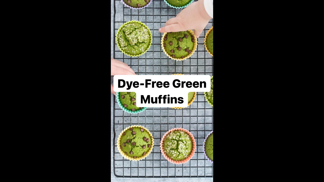 Dye-Free Green Vegan and Gluten-Free Muffins