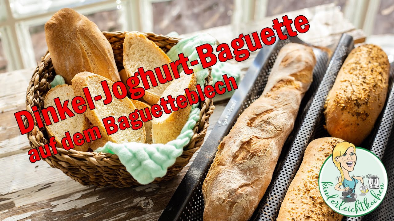 Dinkel-Joghurt-Baguettes mit dem Thermomix und dem Baguetteblech.
