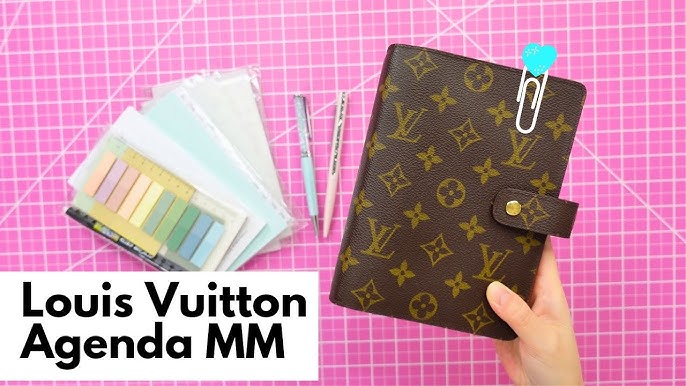 LOUIS VUITTON Damier Azur Agenda MM Day Planner Cover