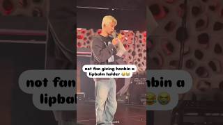Fan giving hanbin lip balm holder 😂😂 #hanbin #bi #id #kimhanbin  #kpop #shortvideo #shorts