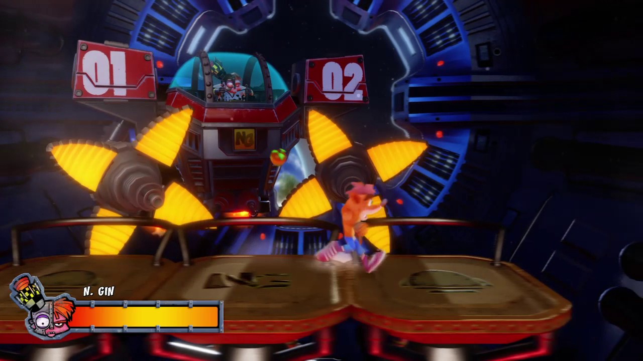 Crash Bandicoot N. Sane Trilogy Cortex Strikes Back boss N. Gin YouTube