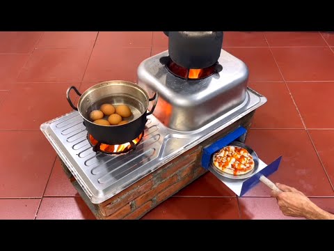 wood stove (2 in 1) with pizza baking tray