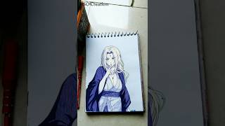 tsunade new drawing tutorial #anime #tsunade #art #shorts #short #drawing #naruto #animedrawing
