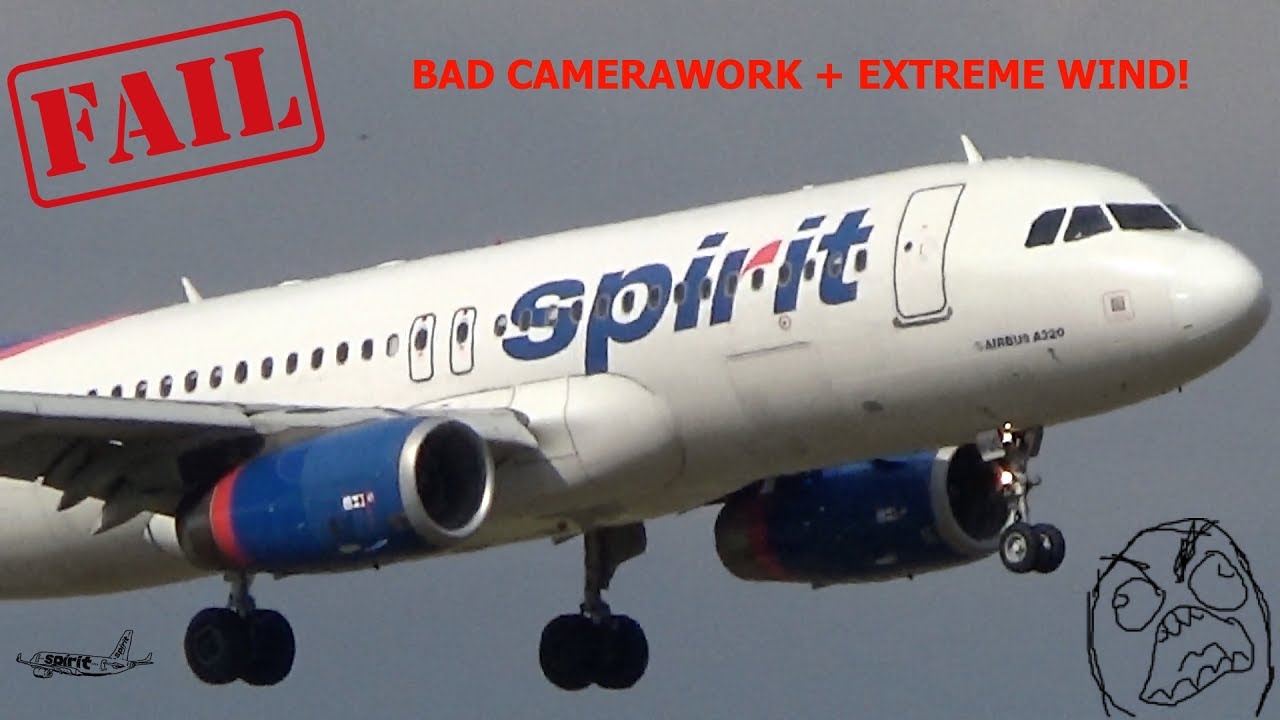 Fail 5 spirit airlines a320 200 landing in dallas bad camerawork