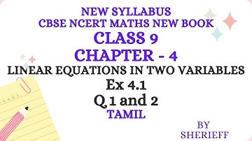 CLASS 9 MATHS CHAPTER 4 EX 4.1 Q1 and 2 LINEAR EQUATIONS IN TWO VARIABLES CBSE NCERT NEW SYLLABUS .