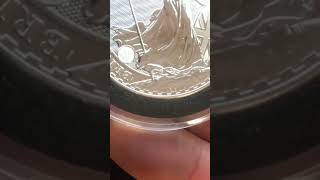 Famous 1 oz British Silver Britannia Bullion Coin outstanding multi security features! #shorts Wealth