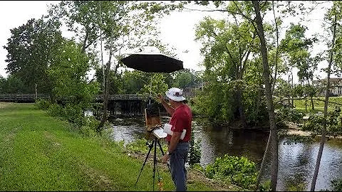 Plein Air Painting a Walking Bridge - with Dennis ...