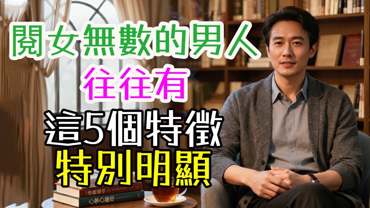 閱女無數的男人，往往有這5個特徵，特別明顯。#閱女無數 #男人特徵 #情緒穩定 #情緒免疫 #向下相容 #預判式體貼 #標準化作業程式 #用戶體驗 #邊界感 #透明度 #展示間 #衝突回避 #愛情 #