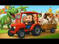 Monkey Funny Fixes Tractor and Plows Beet Field - Farm Work | MonKey Cartoon 🐒