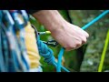 The trad climbing basics - tying in, clove hitches, Italian hitches and tying off the belay device.