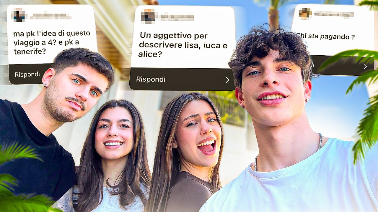 VLOG a TENERIFE 🇪🇸 RISPONDO ALLE VOSTRE DOMANDE con LISA,LUCA e ALICE