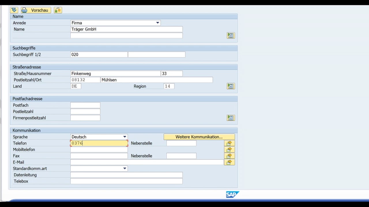  New  SAP4School - Modul A2 || Erfassen von Kreditoren / Lieferanten -stammdaten XK01 im SAP ERP-System
