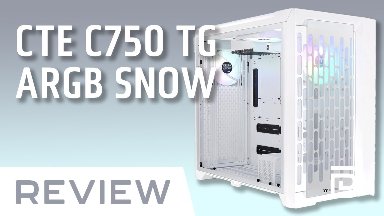 Thermaltake C750 TG ARGB Snow Full Tower Review - YouTube