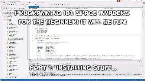 Programming Space Invaders for beginners, Part 1 - Intro and installation.