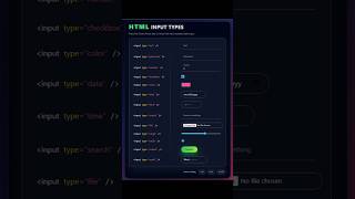 HTML Input Types Explained | Material Style Form Demo for Beginners #short #viral #html #coding