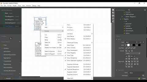 Implementation of class diagram POS system in StarUML