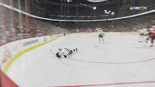 NHL® 19 Alexis Lafreniere Jumping Jack Flash off Goalie