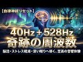 【自律神経を整える音楽】40Hz＋528Hzの脳活ヒーリングBGM｜ストレス軽減・深い癒し・睡眠に最適【音楽療法🍃周波数】