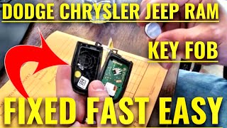dodge chrysler jeep ram key fob not working fixed! replaced battery fast & easy charger 300 ram 1500