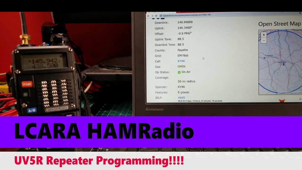 LCARA HAM Radio UB5R Repeater Programming!!!!