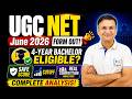UGC NET June 2026 Form Out: 4-Year Bachelor Eligible? Safe Score, Cutoff &amp; Real Competition
