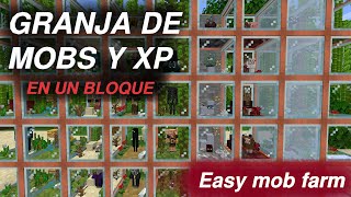 GRANJA DE MOBS en un bloque | Easy mob farm 1.21.1 | MINECRAFT MOD TUTORIAL