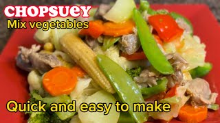 Chopsuey Recipe || Mix Vegetables recipe yummy healthy easyrecipe