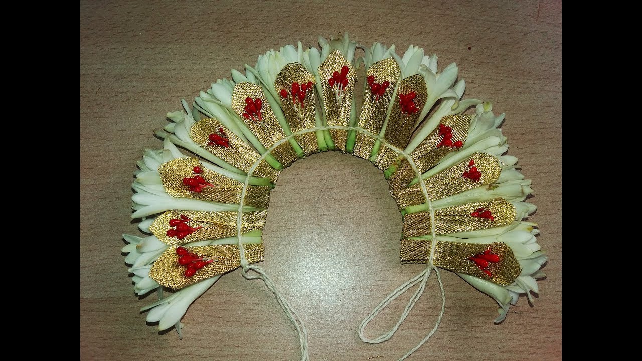 flower jadai venni bridal poo jadai wedding flower jadai making