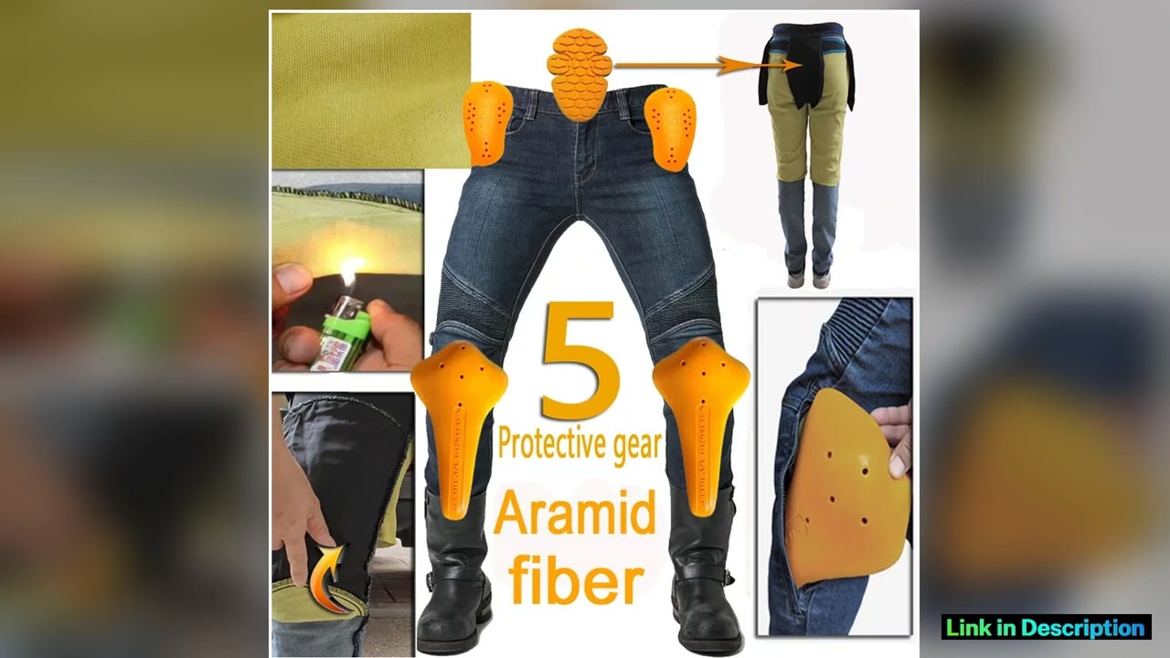 Aramid fiber Motorcycle Pants Men Kevlar Moto Jeans Protective Gear Riding Touring Motorbike Trouse