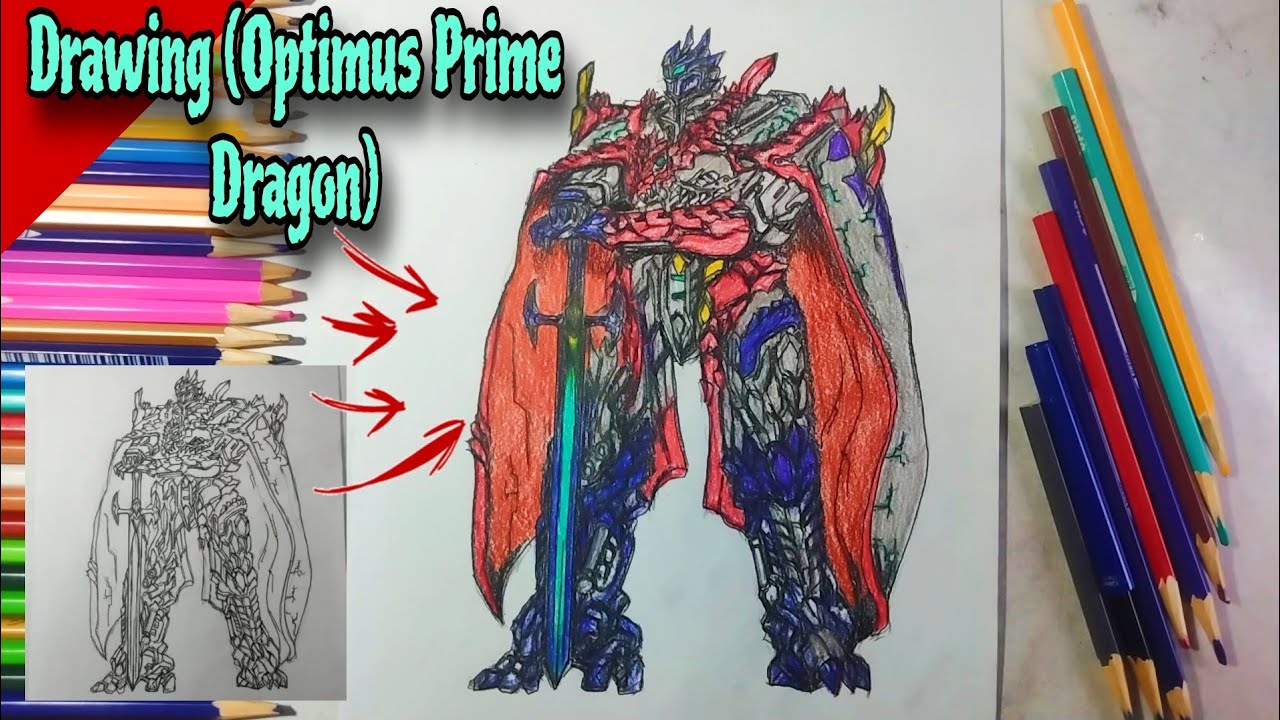 Amazing Optimus Prime painting with colorful colors! - YouTube