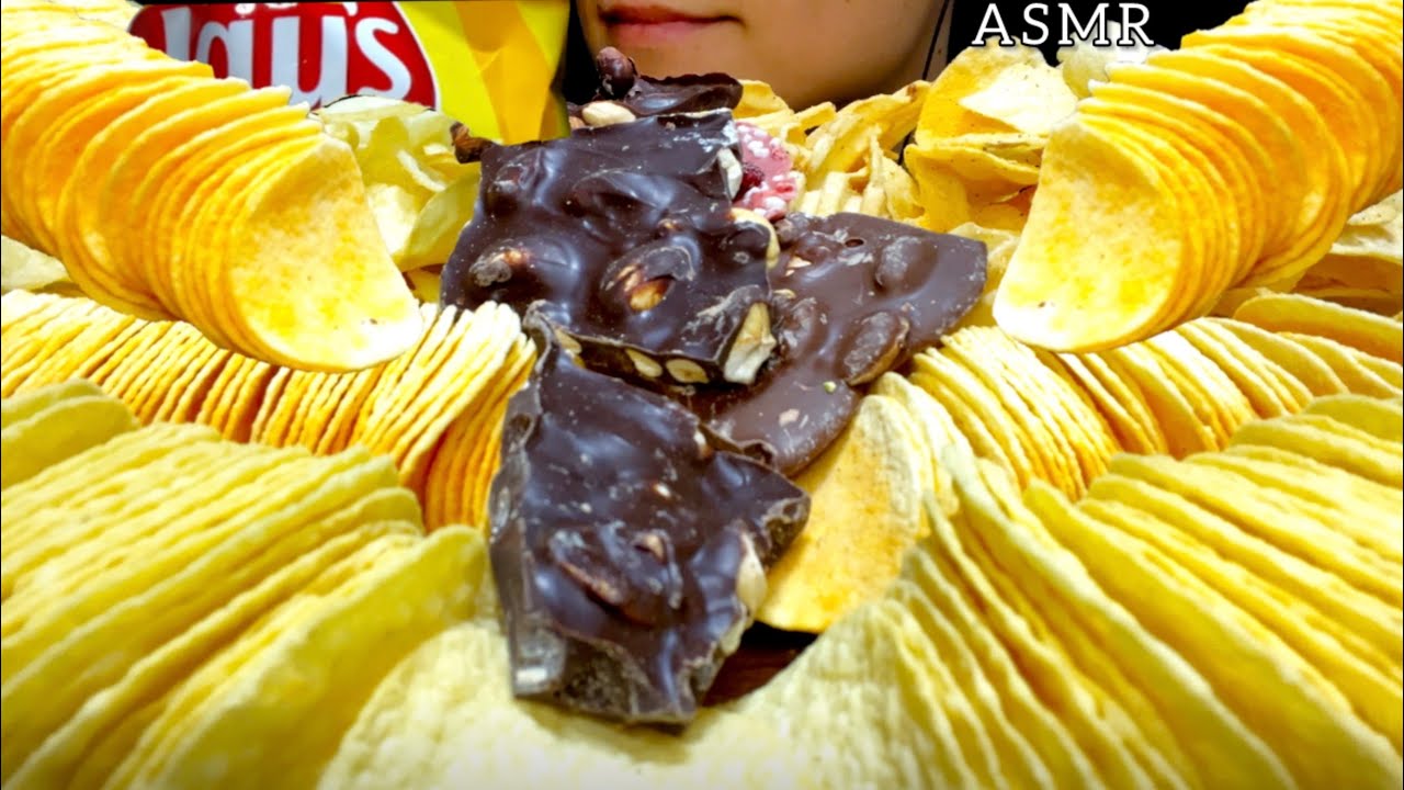 咀嚼音】割れチョコ＆海外のポテチパーティ！/ASMR/EatingSounds