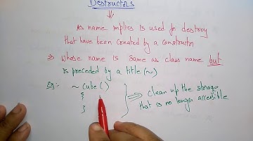 Destructor | Introduction | Example |  OOPs in C++ | Lec-19 | Bhanu Priya