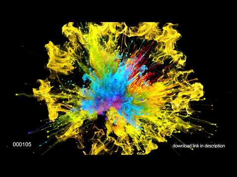 4k footage Rainbow Fluid Powder Shockwave Explosion