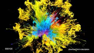 4k footage Rainbow Fluid Powder Shockwave Explosion