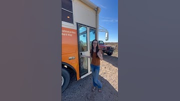 DIY School Bus Conversion Tour! #skoolie #skoolieconversion #shorts