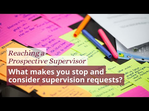 What makes you stop and consider supervision requests?