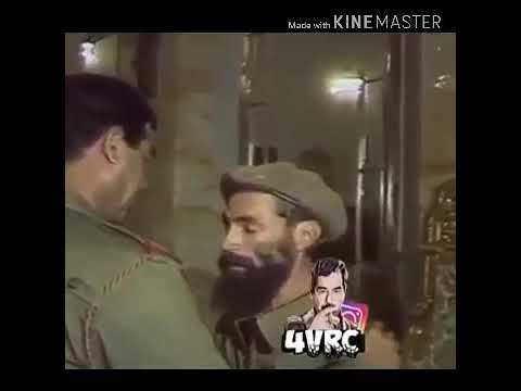 جندي عراقي اصابه الذعر عند مقابله صدام حسين بسبب اللحيه لكن انظر ماذا فعل عندما يكون القائد أب