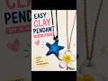 Easy Clay Pendant DIY 🌸⭐ | Cute Handmade Necklace Tutorial #shorts #diy #art #craft