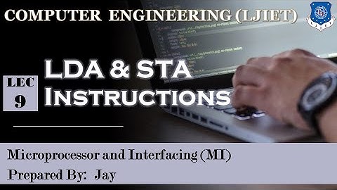 LEC 09 LDA & STA Instructions   Data Transfer Instructions of Microprocessor 8085
