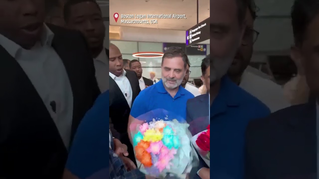 LoP Shri Rahul Gandhi received a warm welcome at Boston Logan International Airport, Boston, USA.