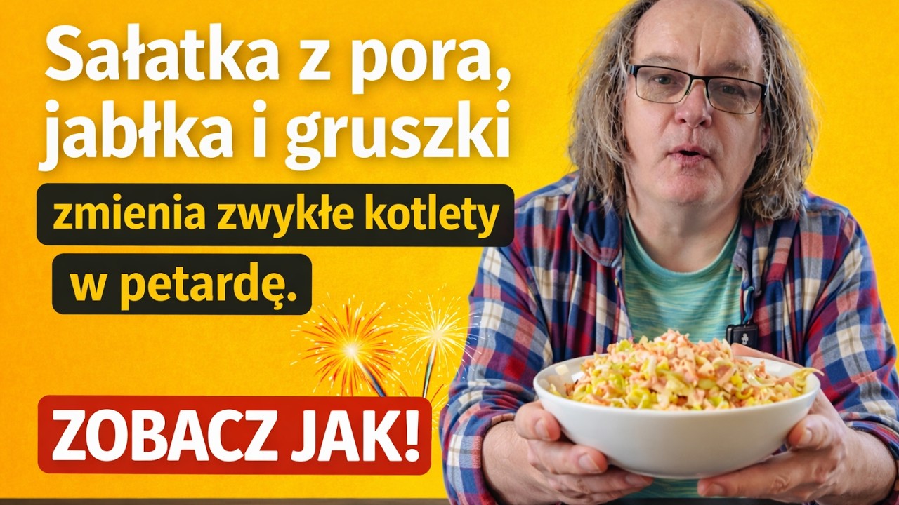 Surówka z pora, jabłka i gruszki  w 10 minut i tylko za 5zł. ZOBACZ JAK!