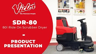 Victor SDR-80 Ride On Scrubber Dryer - Floor Cleaning Machine