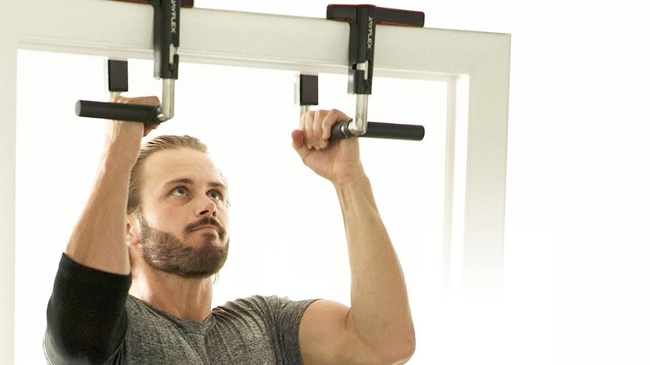 Jayflex CrossGrips Portable Pull Up Bar - No Screw Doorway Pull Up Bar for Work from Home Fitness
