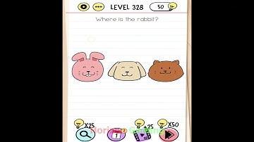 Brain Test Tricky Puzzles LEVEL 328 Where is the rabbit - Gameplay Walkthrough Android IOS