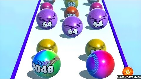 BALL Merge 2048 🔴💸💯 all levels!! ALL levels gameplay Android, iOS  @minishortsgame