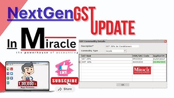 Miracle Accounting Software | NextGen GST Update 2025 | How to Change GST Rates Step by Step