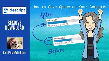 Descript: Remove Download to Save Space | CAZ QUICK SOFTWARE TUTORIAL | Carol Zirkle Montana Artist