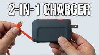 Ventev Powercell 10000mAh portable battery charger with integrated lightning cable and outlet prongs