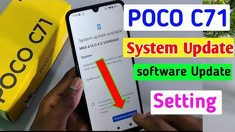 Poco c71 mobile me system update kaise kare/how to software update in poco c71 mobile me ?