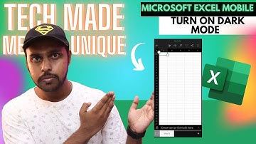 How to turn on dark mode in Microsoft excel mobile | turn on dark mode in Microsoft excel mobile